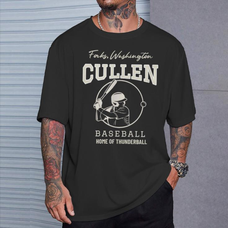 Cullen Baseball Forks Washington Home Of Thunder Ball T-Shirt Gifts for Him