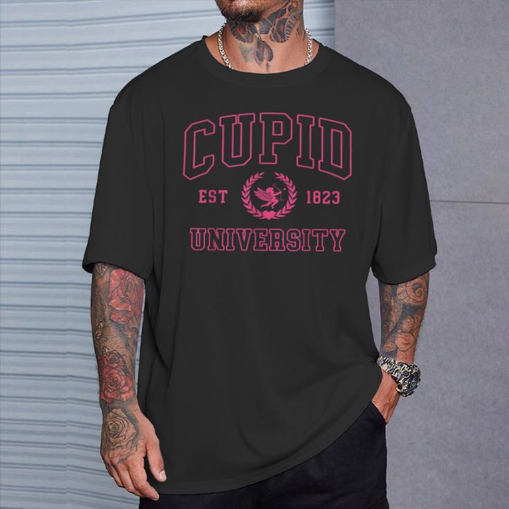 Cupid University Est 1823 Happy Valentines Day Anniversary T-Shirt Gifts for Him