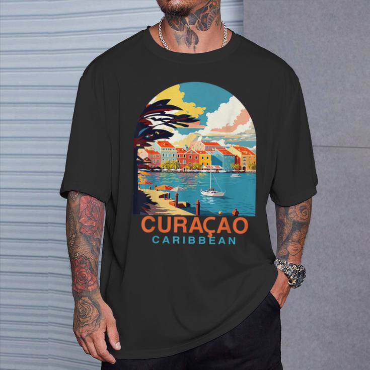 Curacao Travel Summer Vacation Curacao Caribbean Islands T-Shirt Gifts for Him