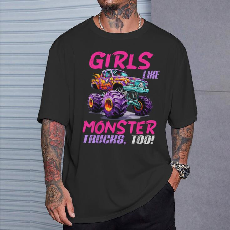 Cute Monster Truck Girls Like Monster Trucks Too Girl T-Shirt Gifts for Him