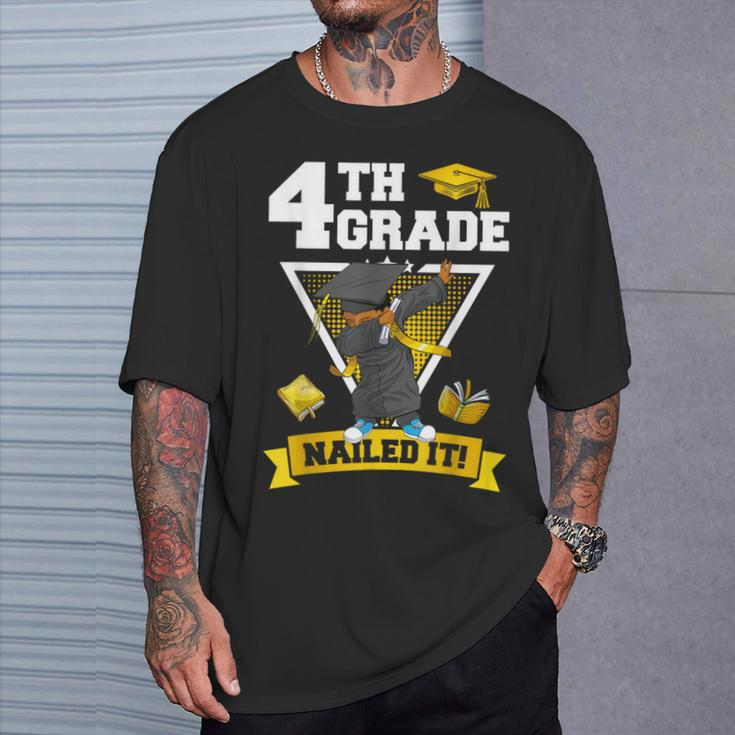 Dabbing Graduation Boy 4Th Grade Nailed It Class Of 2024 T-Shirt Gifts for Him