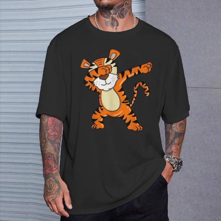 Dabbing Tiger Boys Tiger Dab T-Shirt Geschenke für Ihn