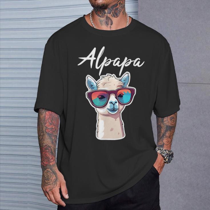 Dad Alpaka Fan Liebhaber Papaatertag Geschenk Alpapa Lama T-Shirt Geschenke für Ihn