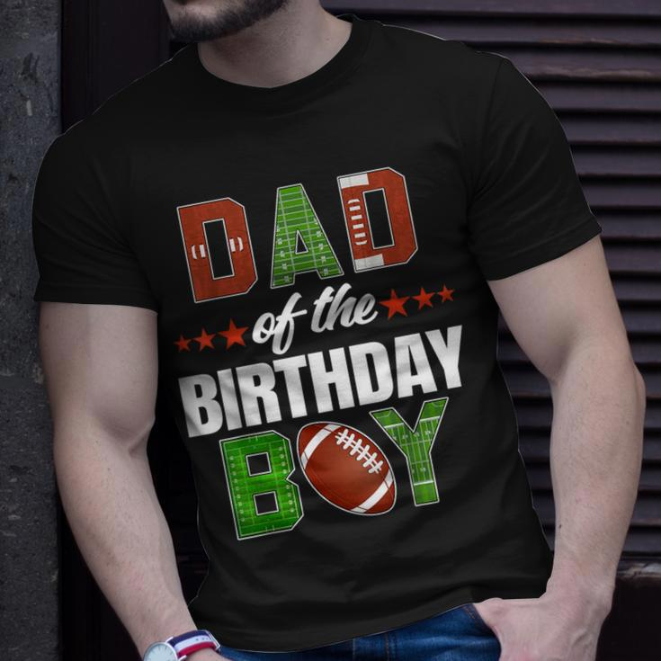 Dad Of The Birthday Boy Family Football Party Decorations T-Shirt Gifts for Him