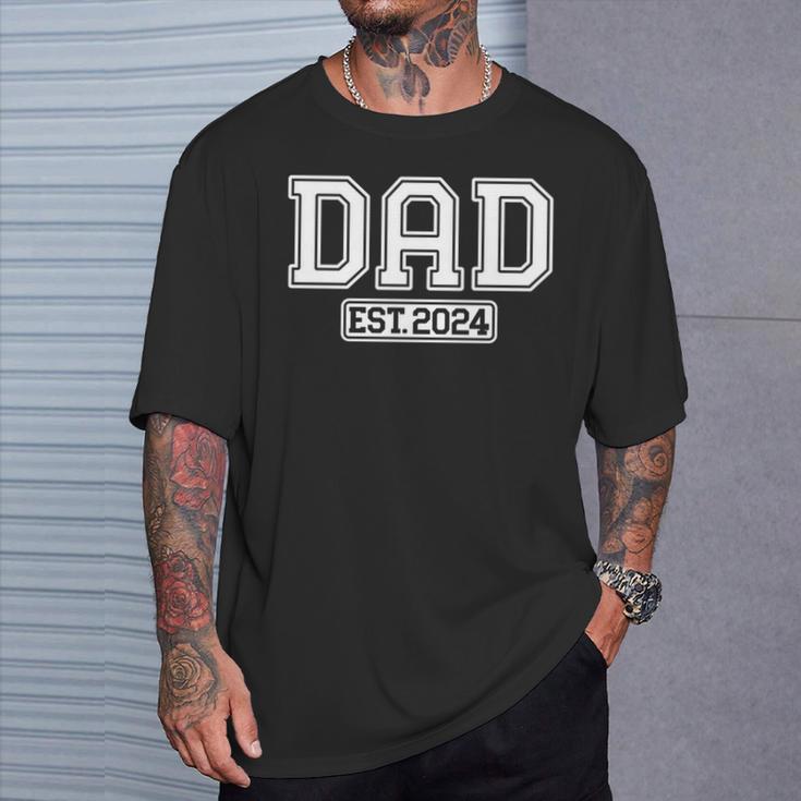 Dad Est 2024Ater 2024Ater Zu Sein 2024 Papa 2024 T-Shirt Geschenke für Ihn