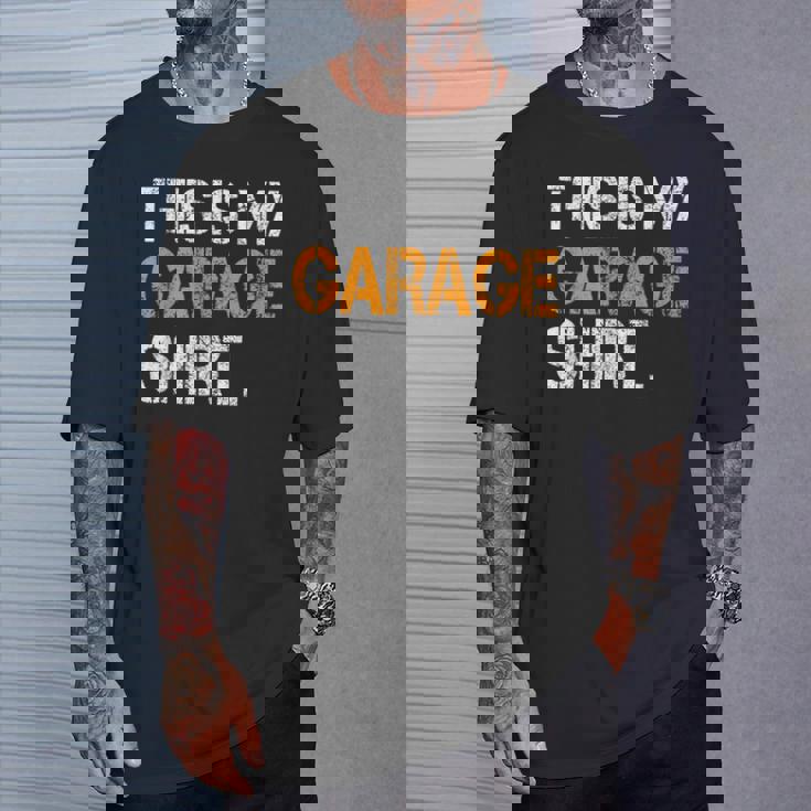 For Dad Father's Day Daddy Son Matching This Is My Garage T-Shirt Gifts for Him