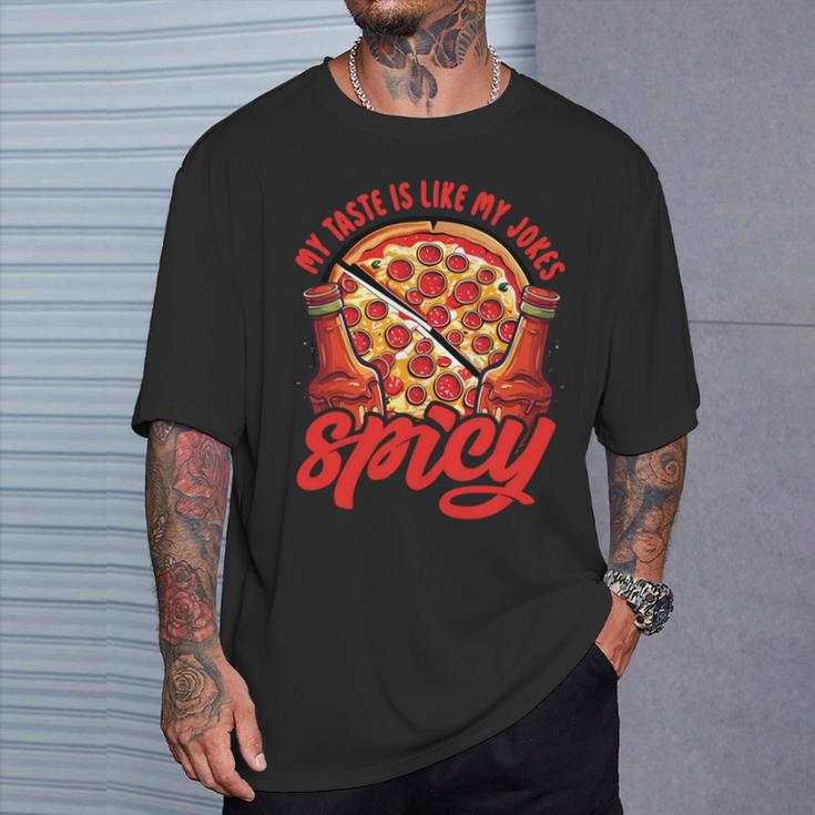 Dad Jokes Chili Spicy Souce Chef Pizza Bekleidung T-Shirt Geschenke für Ihn