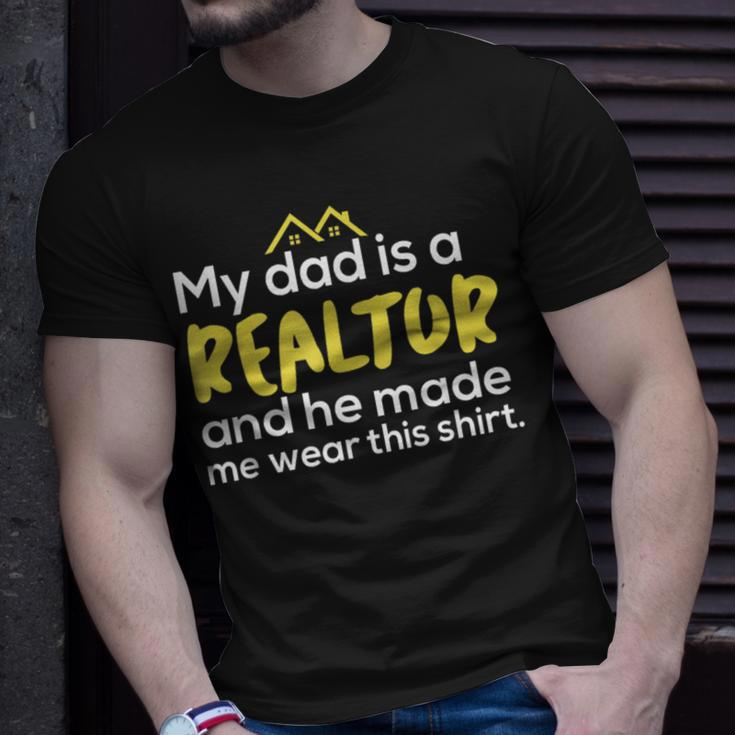 My Dad Is A Realtor Real Estate Agent T-Shirt Gifts for Him