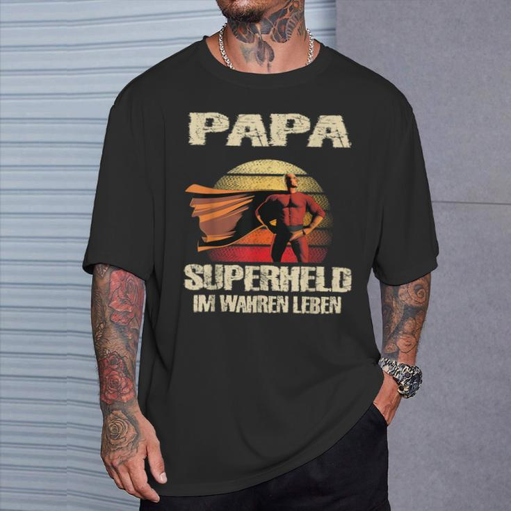 Dad Superhero Im Wahren Leben Dad Father T-Shirt Geschenke für Ihn