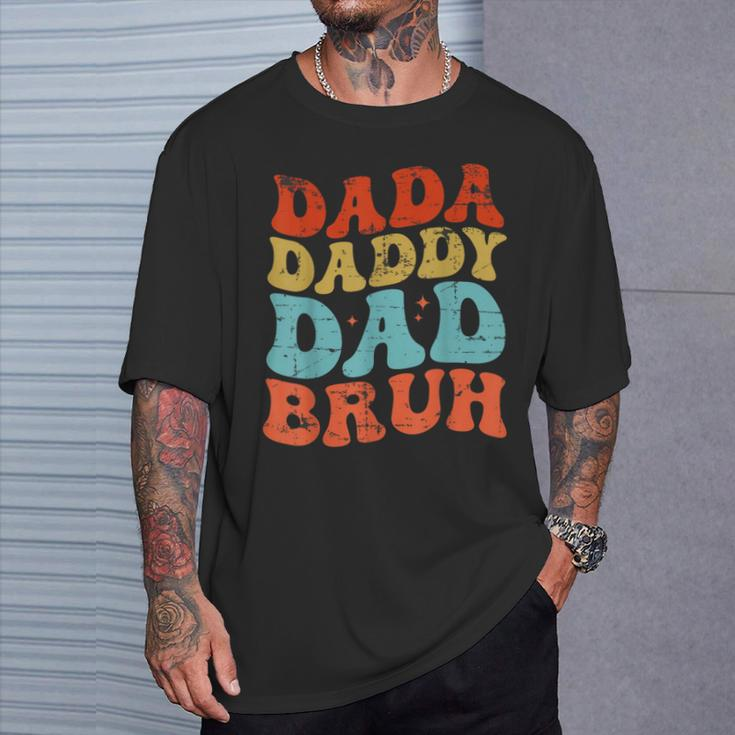 Dada Daddy Dad Bruh Fathers Day Vintage Father For Men T-Shirt Gifts for Him