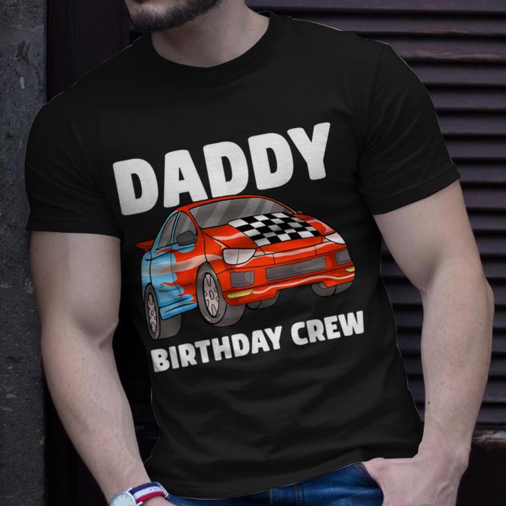 Daddy Birthday Crew Race Car Racing Car Driver Papa Dad T-Shirt Gifts for Him