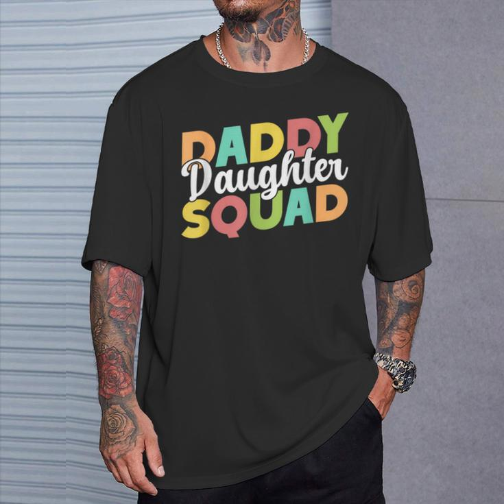 Daddy Daughter Squad Dad Daughters Matching Father Daughter T-Shirt Gifts for Him