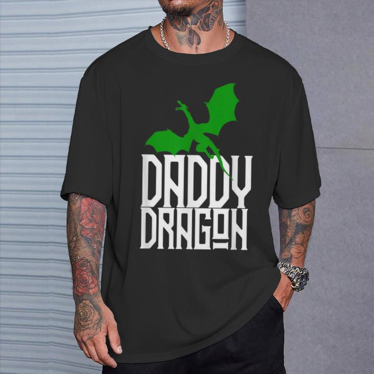 Daddy Dragon Matching Family Tribe Green Dad Father T-Shirt Gifts for Him