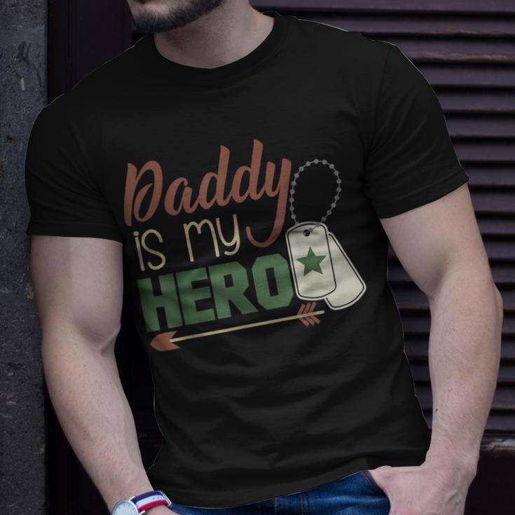 Daddy Is My Hero Armed Services Military T-Shirt Gifts for Him