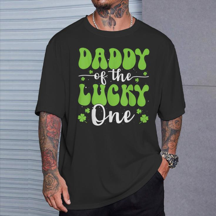 Daddy Of The Lucky One First Birthday St Patrick's Day T-Shirt Gifts for Him
