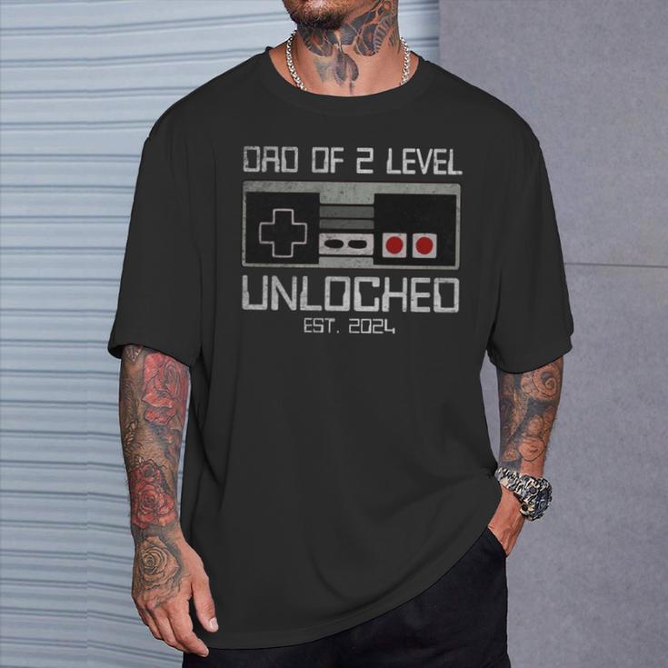 Daddy Wieder Nivellierte Bis Zu Papaon 2 Zwei Level Unlocked Gamer T-Shirt Geschenke für Ihn