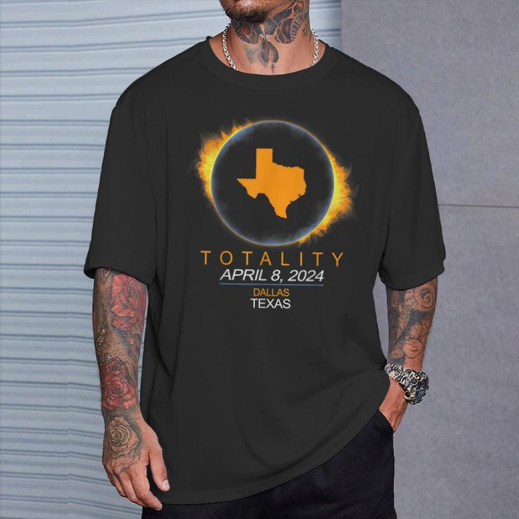 Dallas Texas Total Solar Eclipse 2024 T-Shirt Gifts for Him