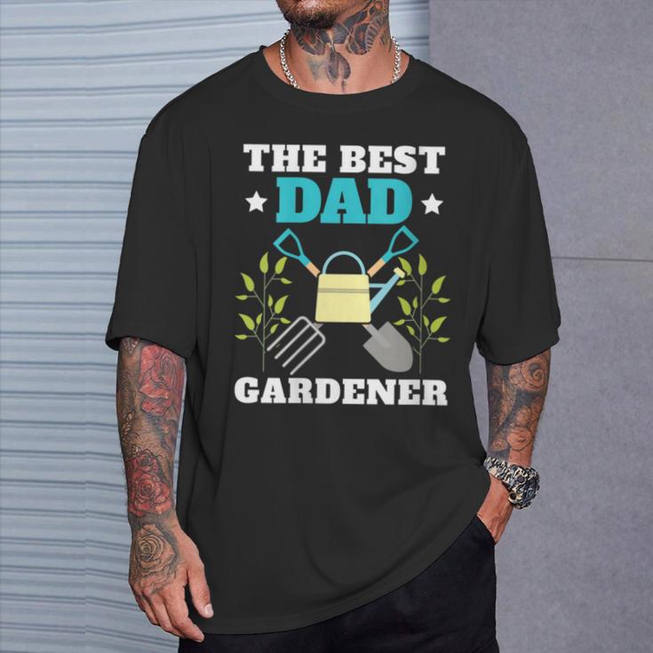 Damen Gärtner Papa Besterater Im Garten Mit-Ausschnitt T-Shirt Geschenke für Ihn