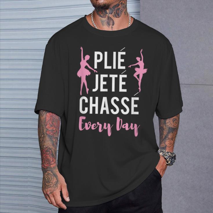 Dance Girls Dancing Heart Love Ballet Plie' Chasse' T-Shirt Gifts for Him