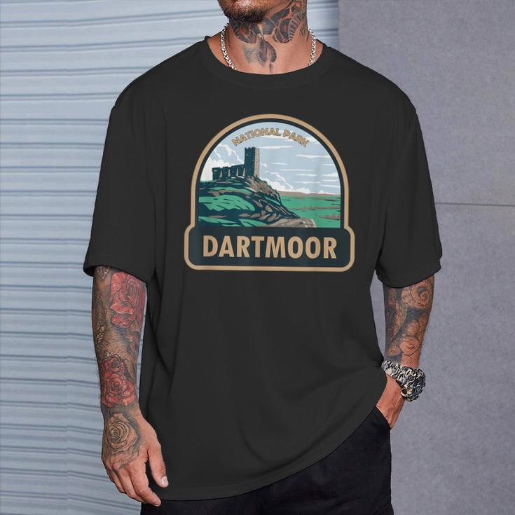 Dartmoor National Park Brentor Church England Vintage T-Shirt Gifts for Him