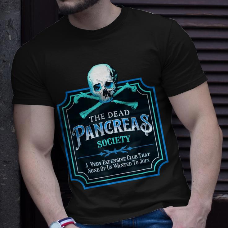 Dead Pancreas Society Diabetes Awareness Day Sugar Skull T-Shirt Gifts for Him