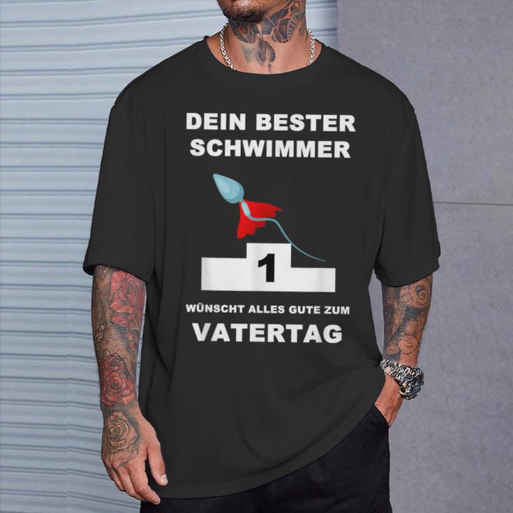 Dein Bester Schwimmer Wünscht Alles Gute Zum Fathertag S T-Shirt Geschenke für Ihn