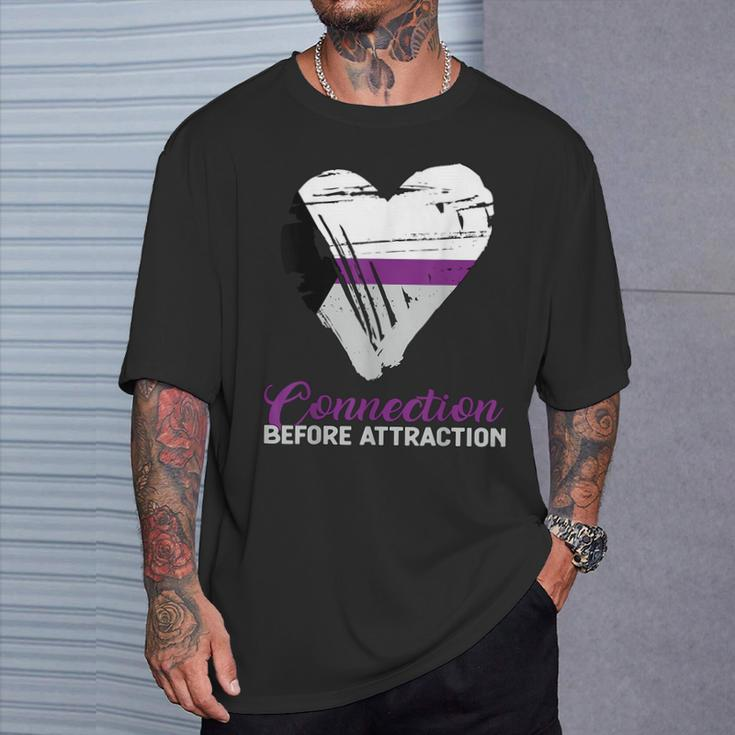 Demisexual Joke Quote Heart Demisexual Flag T-Shirt Gifts for Him
