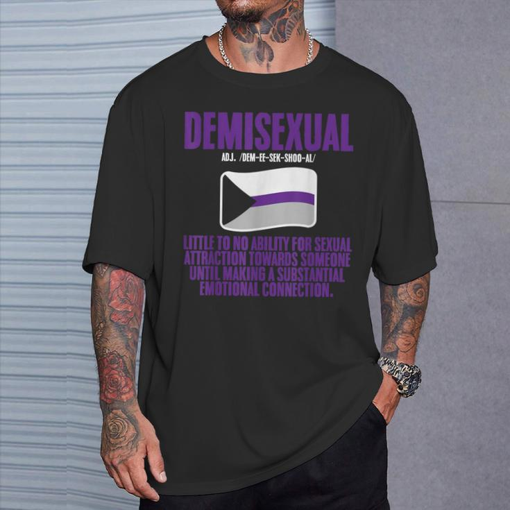 Demisexual Pride Flag Definition T-Shirt Gifts for Him