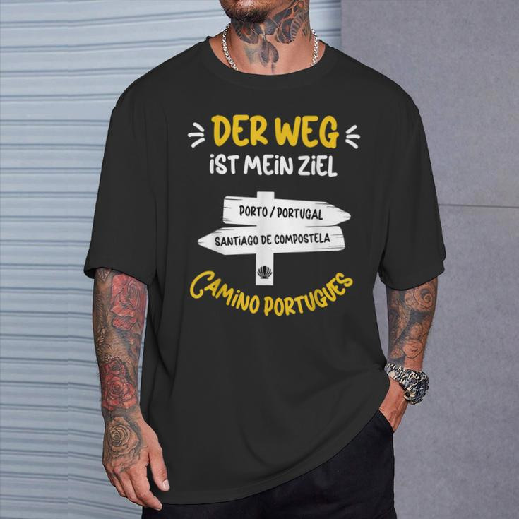 Der Weg Ist Mein Ziel Pilgern Camino Portugues German Language T-Shirt Geschenke für Ihn