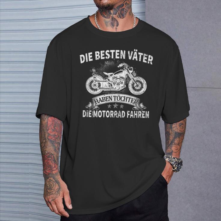 Die Besteater Haben Töchter Die Motorrad Fahren German L T-Shirt Geschenke für Ihn