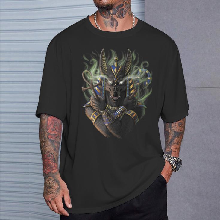 Dios Anubis Antiguo Egipto Recuerdo Egipto Camiseta unisex Regalos para él