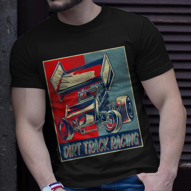Dirt Track Racing Race Sprint Car Vintage Retro Dirt Track T-Shirt Gifts for Him