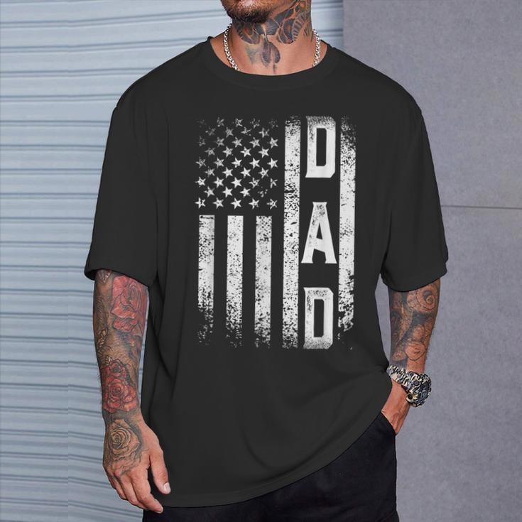 Distressed Usa Flag Dad 4Th Of July Father's Day T-Shirt Gifts for Him