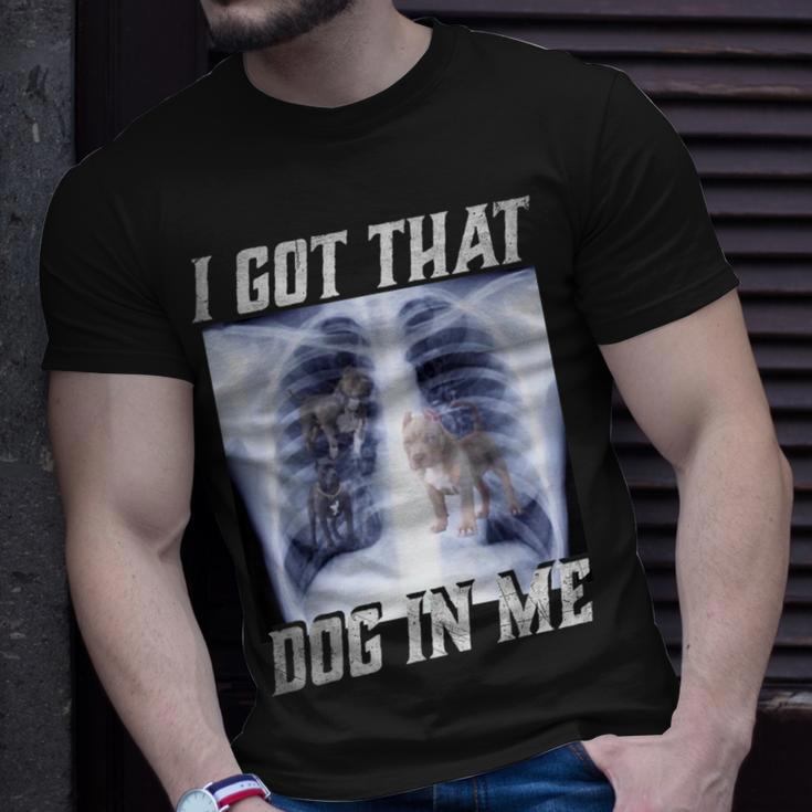 I Got That Dog In Me Xray Meme Big Dog Owner Dad Pitbull T-Shirt Gifts for Him