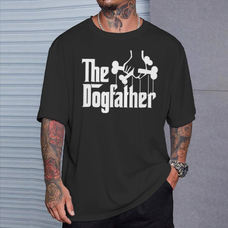 The Dogfather Dog Dad Fathers Day Gif Dog Lover T-Shirt Gifts for Him