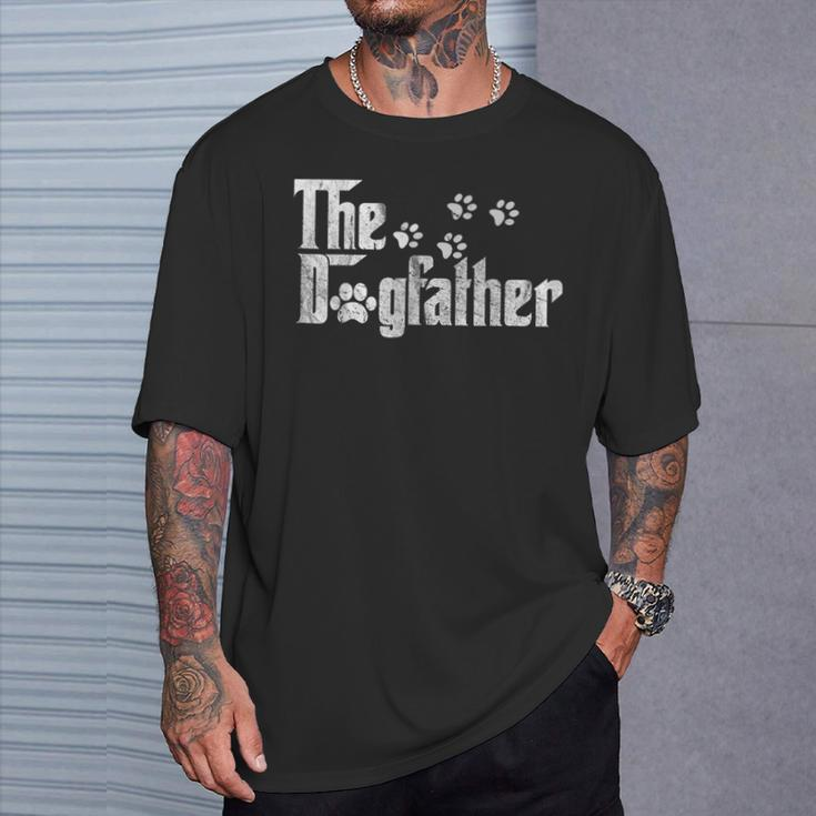 The Dogfather Dog Lover Dog Dad For Fathers Day T-Shirt Gifts for Him