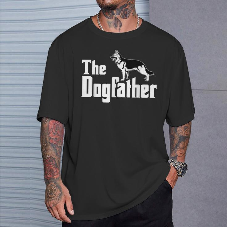 The Dogfather German Shepherd For Dad Fathers Day T-Shirt Gifts for Him
