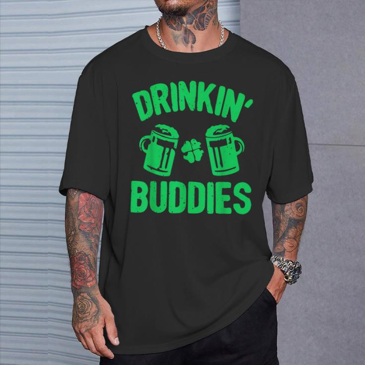 Drinking Buddies Irish Proud St Patrick's Day Womens T-Shirt Gifts for Him