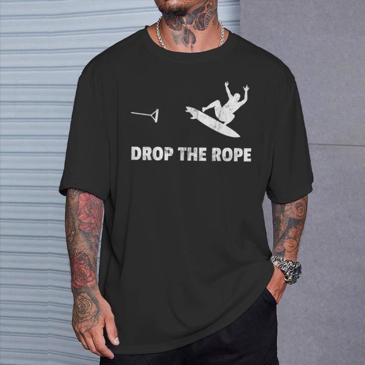 Drop The Rope Wakesurfing Wakesurf Vintage Wake Surf T-Shirt Gifts for Him