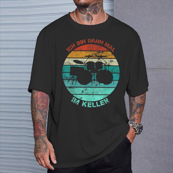 Drum Drum Drum Ich Bin Dann Mal Im Keller Vintage T-Shirt Geschenke für Ihn