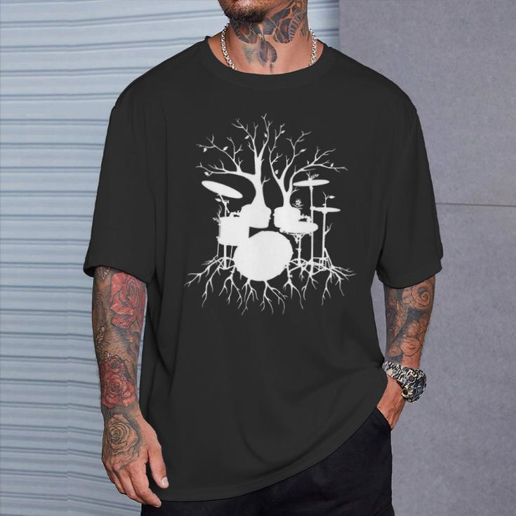 Drum Set Tree For Drummer Musician Live The Beat T-Shirt Gifts for Him