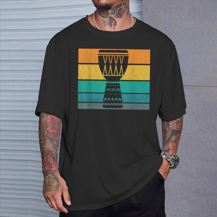 Drummer Retro African Drum Drumming Djembe Player Djembe T-Shirt Gifts for Him