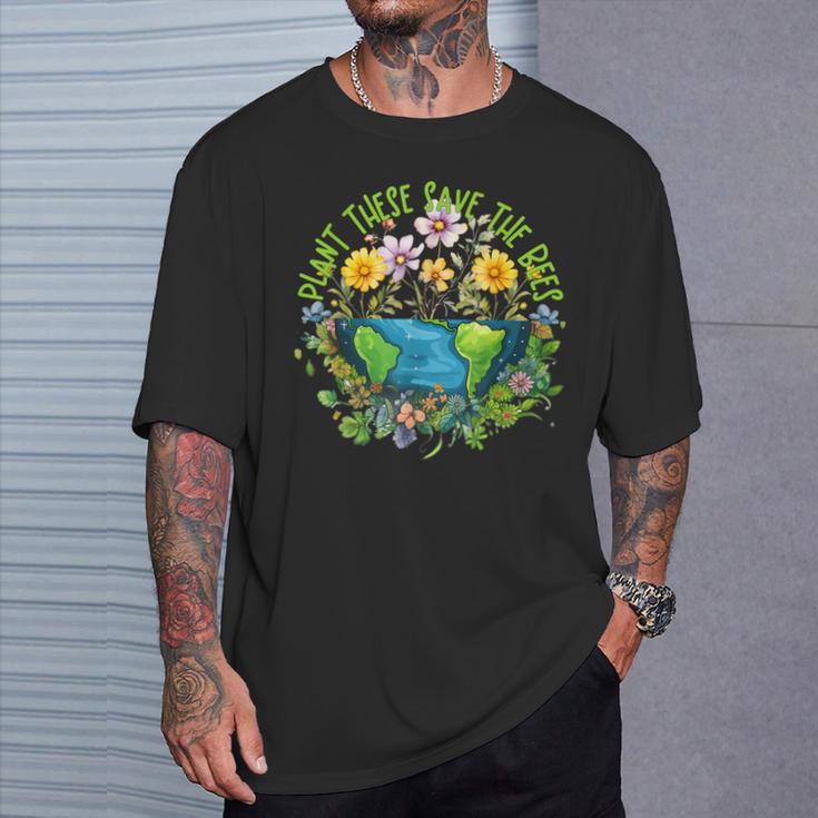 Earthday Pflanze Diese Rette Die Bienen T-Shirt Geschenke für Ihn