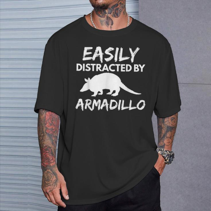 Easily Distracted Armadillo Animal Lover T-Shirt Gifts for Him