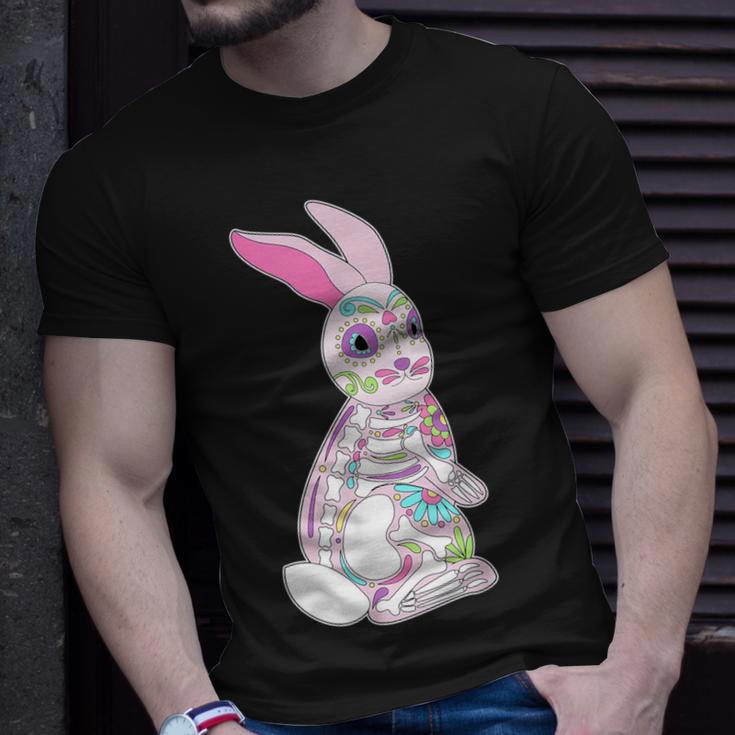 Easter Bunny Sugar Skull Dia De Los Muertos RabbitT-Shirt Gifts for Him