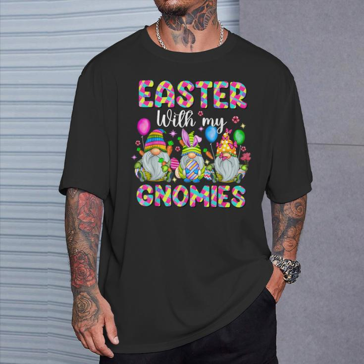 Easter With My Gnomies Happy Easter Gnomes Bunny Rabbit Girl T-Shirt Gifts for Him