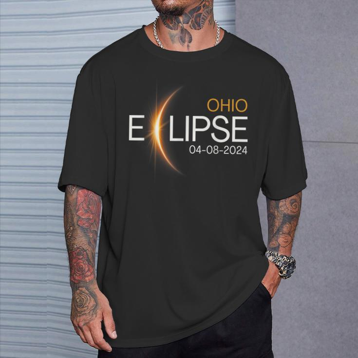 Eclipse 2024 Ohio Totality Eclipse Ohio Solar 2024 T-Shirt Gifts for Him