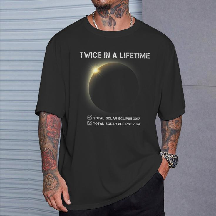 Eclipse 2024 Twice In A Lifetime T-Shirt Gifts for Him
