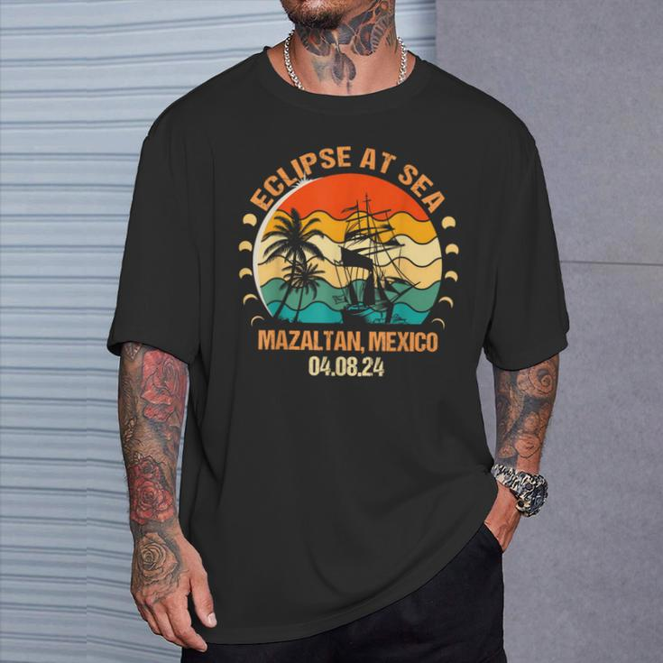 Eclipse At Sea Mazatlán Mexico Total Solar Eclipse At Sea T-Shirt Gifts for Him
