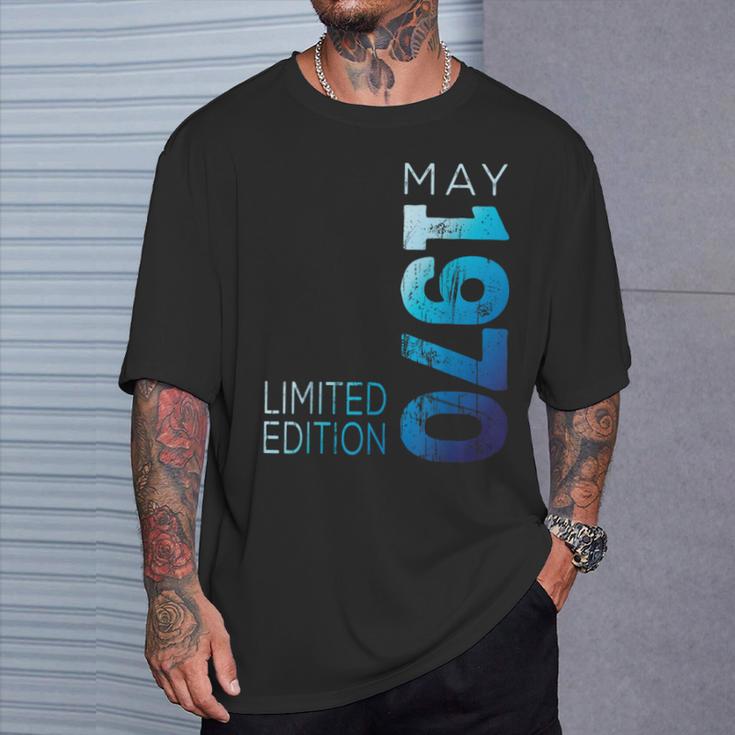 Edición Limitada Mayo 1970 Retro 1970Intage Año 1970 Camiseta unisex Regalos para él